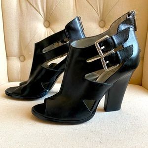 Guess open toe ankle boots